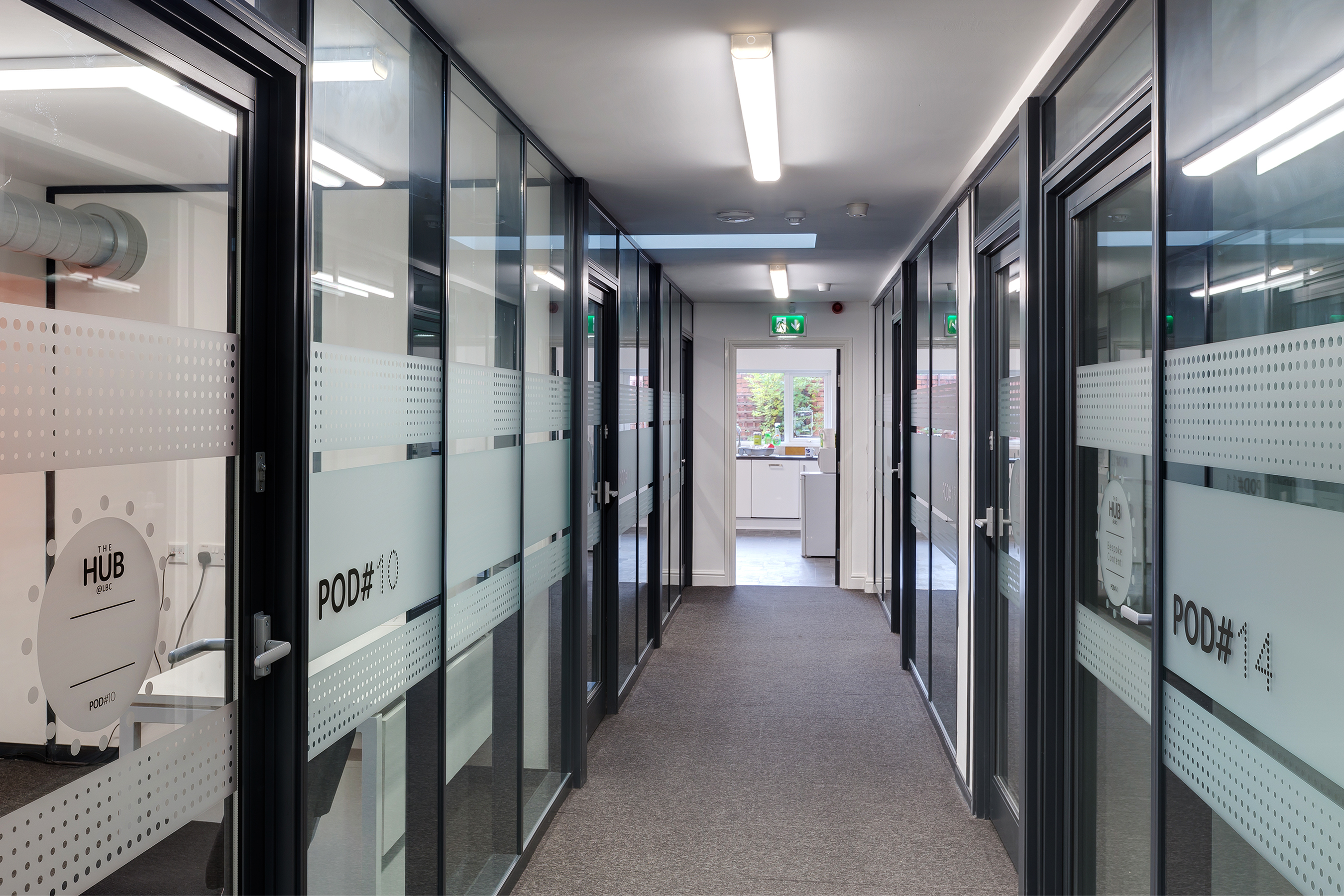 Installation of Glass Hub Partitioning